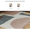 image:imageSignature Design by Ashley Flynnwick 5x7 Shag Rug Geometric Colorblock CreamPinkGray Stain Resistant Contemporary Polypropylene Area Rug for Living Room and Bedroom 53 W x 71 DCreamPinkGray