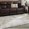 image:imageSignature Design by Ashley Flynnwick 5x7 Shag Rug Geometric Colorblock CreamPinkGray Stain Resistant Contemporary Polypropylene Area Rug for Living Room and Bedroom 53 W x 71 DWhite and Gray Marble