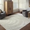 image:imageSignature Design by Ashley Flynnwick 5x7 Shag Rug Geometric Colorblock CreamPinkGray Stain Resistant Contemporary Polypropylene Area Rug for Living Room and Bedroom 53 W x 71 DIvoryGreenBrown
