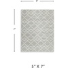 image:imageSignature Design by Ashley Flynnwick 5x7 Shag Rug Geometric Colorblock CreamPinkGray Stain Resistant Contemporary Polypropylene Area Rug for Living Room and Bedroom 53 W x 71 DGrayIvory