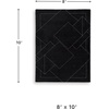 image:imageSignature Design by Ashley Flynnwick 5x7 Shag Rug Geometric Colorblock CreamPinkGray Stain Resistant Contemporary Polypropylene Area Rug for Living Room and Bedroom 53 W x 71 DBlackWhite