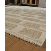 image:imageSignature Design by Ashley Flynnwick 5x7 Shag Rug Geometric Colorblock CreamPinkGray Stain Resistant Contemporary Polypropylene Area Rug for Living Room and Bedroom 53 W x 71 DTanBrownWhite