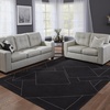 image:imageSignature Design by Ashley Flynnwick 5x7 Shag Rug Geometric Colorblock CreamPinkGray Stain Resistant Contemporary Polypropylene Area Rug for Living Room and Bedroom 53 W x 71 DBlackWhite