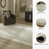 image:imageSignature Design by Ashley Flynnwick 5x7 Shag Rug Geometric Colorblock CreamPinkGray Stain Resistant Contemporary Polypropylene Area Rug for Living Room and Bedroom 53 W x 71 DCreamBrownTaupe