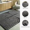 image:imageSignature Design by Ashley Flynnwick 5x7 Shag Rug Geometric Colorblock CreamPinkGray Stain Resistant Contemporary Polypropylene Area Rug for Living Room and Bedroom 53 W x 71 DBlackCream