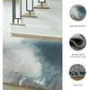 image:imageSignature Design by Ashley Flynnwick 5x7 Shag Rug Geometric Colorblock CreamPinkGray Stain Resistant Contemporary Polypropylene Area Rug for Living Room and Bedroom 53 W x 71 DBlueGrayIvory