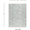 image:imageSignature Design by Ashley Flynnwick 5x7 Shag Rug Geometric Colorblock CreamPinkGray Stain Resistant Contemporary Polypropylene Area Rug for Living Room and Bedroom 53 W x 71 DBlueIvory