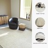 image:imageSignature Design by Ashley Flynnwick 5x7 Shag Rug Geometric Colorblock CreamPinkGray Stain Resistant Contemporary Polypropylene Area Rug for Living Room and Bedroom 53 W x 71 DTanIvory