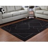 image:imageSignature Design by Ashley Flynnwick 5x7 Shag Rug Geometric Colorblock CreamPinkGray Stain Resistant Contemporary Polypropylene Area Rug for Living Room and Bedroom 53 W x 71 DBlackWhite