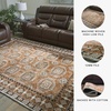 image:imageSignature Design by Ashley Flynnwick 5x7 Shag Rug Geometric Colorblock CreamPinkGray Stain Resistant Contemporary Polypropylene Area Rug for Living Room and Bedroom 53 W x 71 DSiennaIvoryBlack