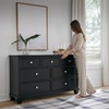 image:imageSignature Design by Ashley Fortman White 7Drawer Wide Dresser for BedroomBlack