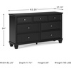 image:imageSignature Design by Ashley Fortman White 7Drawer Wide Dresser for BedroomBlack