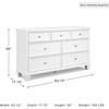 image:imageSignature Design by Ashley Fortman White 7Drawer Wide Dresser for BedroomWhite