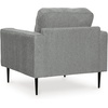 image:imageSignature Design by Ashley Hazela Accent Chair Modern SlimProfile Upholstered with Black Metal Legs Cozy Seating for Living Room Bedroom or Small Spaces