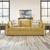 image:imageSignature Design by Ashley Keerwick Scandinavian 2in1 Sofa Sleeper with Folding Gel Memory Foam Mattress and 4 Pillows Queen YellowYellow