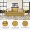 image:imageSignature Design by Ashley Keerwick Scandinavian 2in1 Sofa Sleeper with Folding Gel Memory Foam Mattress and 4 Pillows Queen YellowYellow