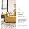 image:imageSignature Design by Ashley Keerwick Scandinavian 2in1 Sofa Sleeper with Folding Gel Memory Foam Mattress and 4 Pillows Queen YellowYellow