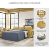 image:imageSignature Design by Ashley Keerwick Scandinavian 2in1 Sofa Sleeper with Folding Gel Memory Foam Mattress and 4 Pillows Queen YellowYellow