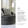 image:imageSignature Design by Ashley LShape Sleeper Sectional with Chaise GrayCharcoal