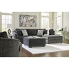 image:imageSignature Design by Ashley LShape Sleeper Sectional with Chaise GrayCharcoal