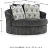 image:imageSignature Design by Ashley LShape Sleeper Sectional with Chaise GrayCharcoal