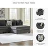 image:imageSignature Design by Ashley LShape Sleeper Sectional with Chaise GrayDark Gray