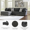 image:imageSignature Design by Ashley LShape Sleeper Sectional with Chaise GrayDark Gray