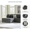 image:imageSignature Design by Ashley LShape Sleeper Sectional with Chaise GrayDark Gray