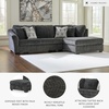 image:imageSignature Design by Ashley LShape Sleeper Sectional with Chaise GrayDark Gray