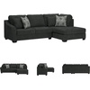 image:imageSignature Design by Ashley LShape Sleeper Sectional with Chaise GrayDark Gray