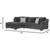 image:imageSignature Design by Ashley LShape Sleeper Sectional with Chaise GrayDark Gray