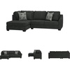image:imageSignature Design by Ashley LShape Sleeper Sectional with Chaise GrayDark Gray