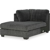 image:imageSignature Design by Ashley LShape Sleeper Sectional with Chaise GrayDark Gray