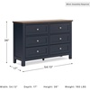 image:imageSignature Design by Ashley Landocken 4 Drawer Tall Blue Dresser for Bedroom6 Drawer Dresser