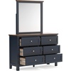 image:imageSignature Design by Ashley Landocken 4 Drawer Tall Blue Dresser for BedroomDresser and Mirror