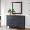 image:imageSignature Design by Ashley Landocken 4 Drawer Tall Blue Dresser for BedroomDresser and Mirror