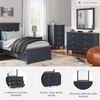 image:imageSignature Design by Ashley Landocken 4 Drawer Tall Blue Dresser for BedroomDresser and Mirror