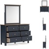 image:imageSignature Design by Ashley Landocken 4 Drawer Tall Blue Dresser for BedroomDresser and Mirror