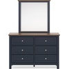 image:imageSignature Design by Ashley Landocken 4 Drawer Tall Blue Dresser for BedroomDresser and Mirror