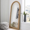 image:imageSignature Design by Ashley Large Arched Wood Floor Mirror Brown