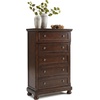 image:imageSignature Design by Ashley Lettner Dresser for Bedroom 7 Drawer Burnished Gray Chest 65Inch Wide Traditional Style Hidden Storage for Small Valuables Light GrayDark Brown