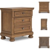 image:imageSignature Design by Ashley Lettner Dresser for Bedroom 7 Drawer Burnished Gray Chest 65Inch Wide Traditional Style Hidden Storage for Small Valuables Light GrayMedium Brown