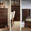 image:imageSignature Design by Ashley Lettner Dresser for Bedroom 7 Drawer Burnished Gray Chest 65Inch Wide Traditional Style Hidden Storage for Small Valuables Light GrayDark Brown
