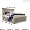 image:imageSignature Design by Ashley Lettner Dresser for Bedroom 7 Drawer Burnished Gray Chest 65Inch Wide Traditional Style Hidden Storage for Small Valuables Light GrayLight Gray
