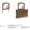 image:imageSignature Design by Ashley Lettner Dresser for Bedroom 7 Drawer Burnished Gray Chest 65Inch Wide Traditional Style Hidden Storage for Small Valuables Light GrayBrown