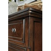 image:imageSignature Design by Ashley Lettner Dresser for Bedroom 7 Drawer Burnished Gray Chest 65Inch Wide Traditional Style Hidden Storage for Small Valuables Light GrayBlack
