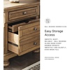 image:imageSignature Design by Ashley Lettner Dresser for Bedroom 7 Drawer Burnished Gray Chest 65Inch Wide Traditional Style Hidden Storage for Small Valuables Light GrayMedium Brown