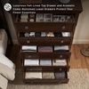 image:imageSignature Design by Ashley Lettner Dresser for Bedroom 7 Drawer Burnished Gray Chest 65Inch Wide Traditional Style Hidden Storage for Small Valuables Light GrayDark Brown