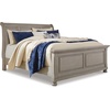 image:imageSignature Design by Ashley Lettner Dresser for Bedroom 7 Drawer Burnished Gray Chest 65Inch Wide Traditional Style Hidden Storage for Small Valuables Light GrayLight Gray