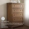 image:imageSignature Design by Ashley Lettner Dresser for Bedroom 7 Drawer Burnished Gray Chest 65Inch Wide Traditional Style Hidden Storage for Small Valuables Light GrayMedium Brown